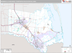 Brownsville-Harlingen Metro Area Digital Map Premium Style